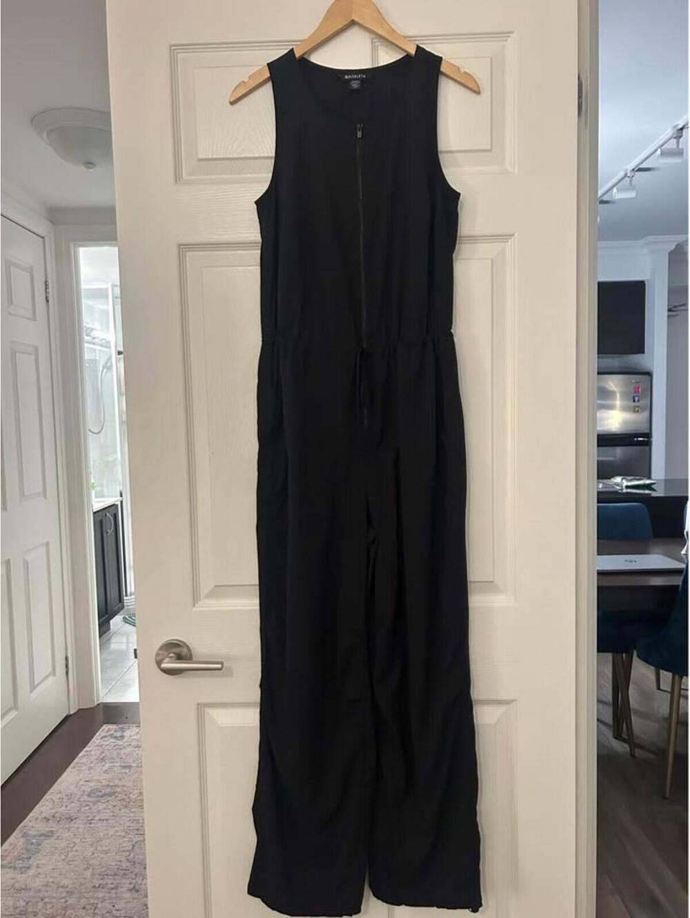 New Athleta Flex Jumpsuit, Black Sleeveless, Size Medium